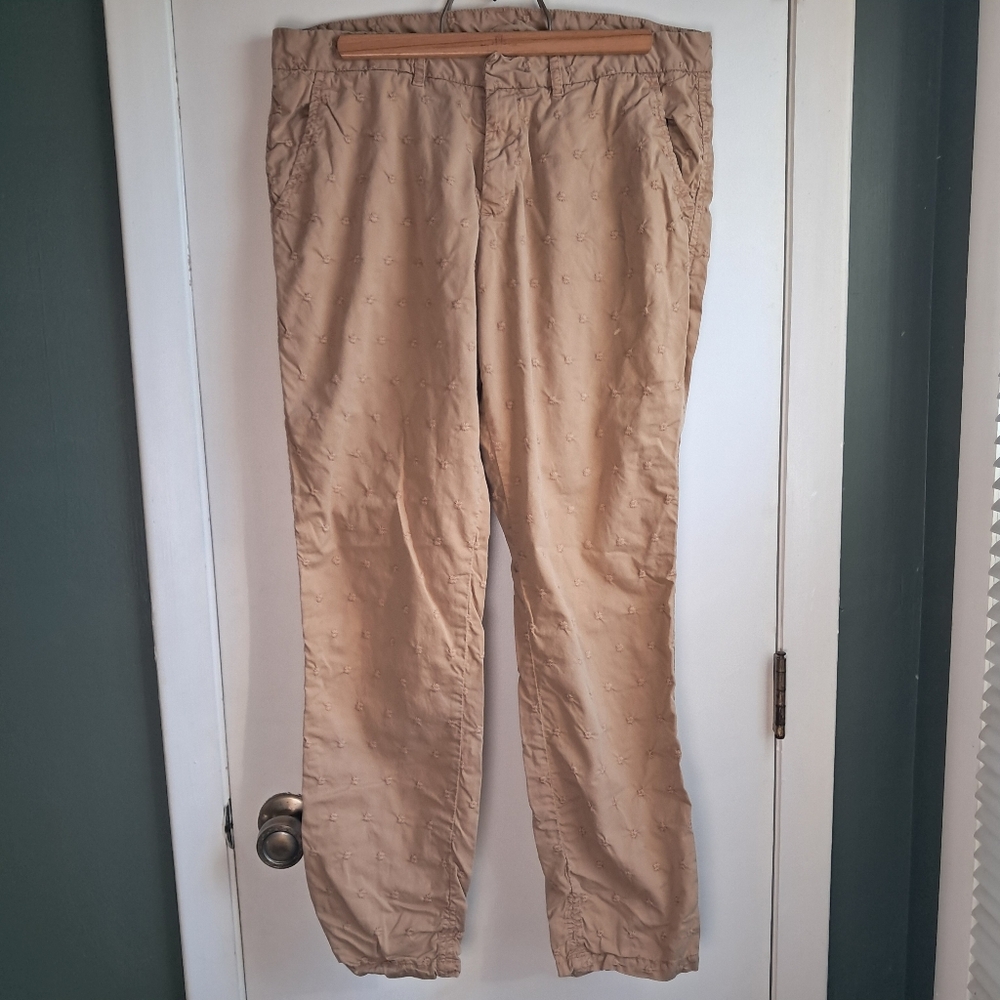 Sundance Khaki Embroidered Pants